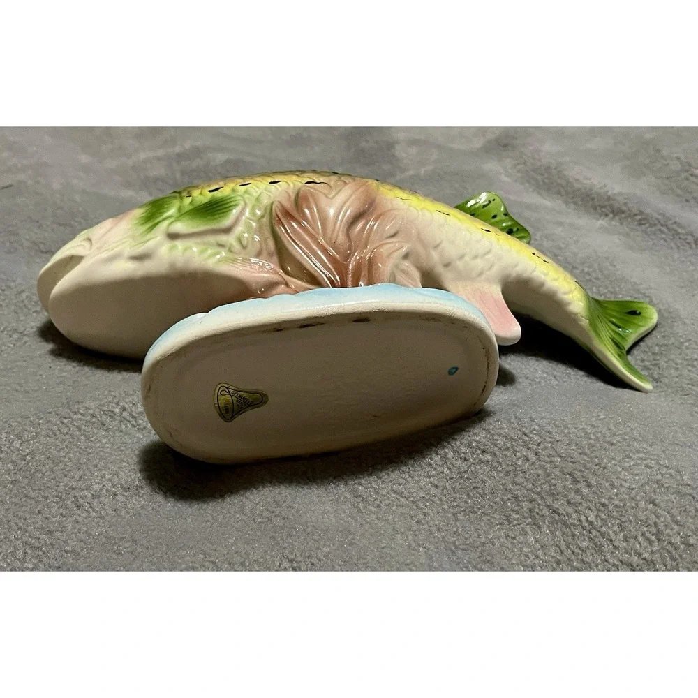 Vintage Planter/Vase Trout Fish -‎ Nancy Pew Giftware Co T13165